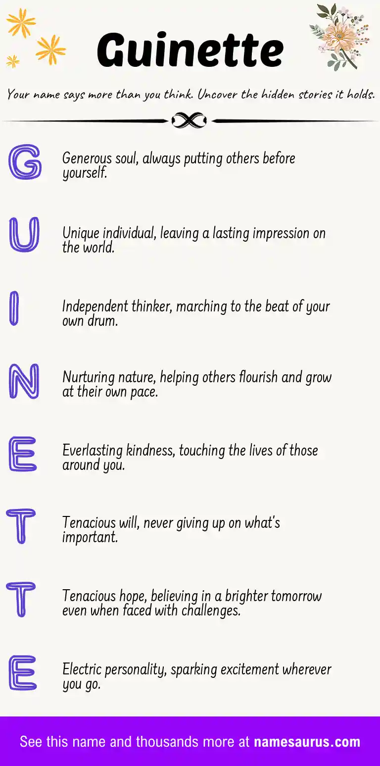 Acrostic poem about Guinette.