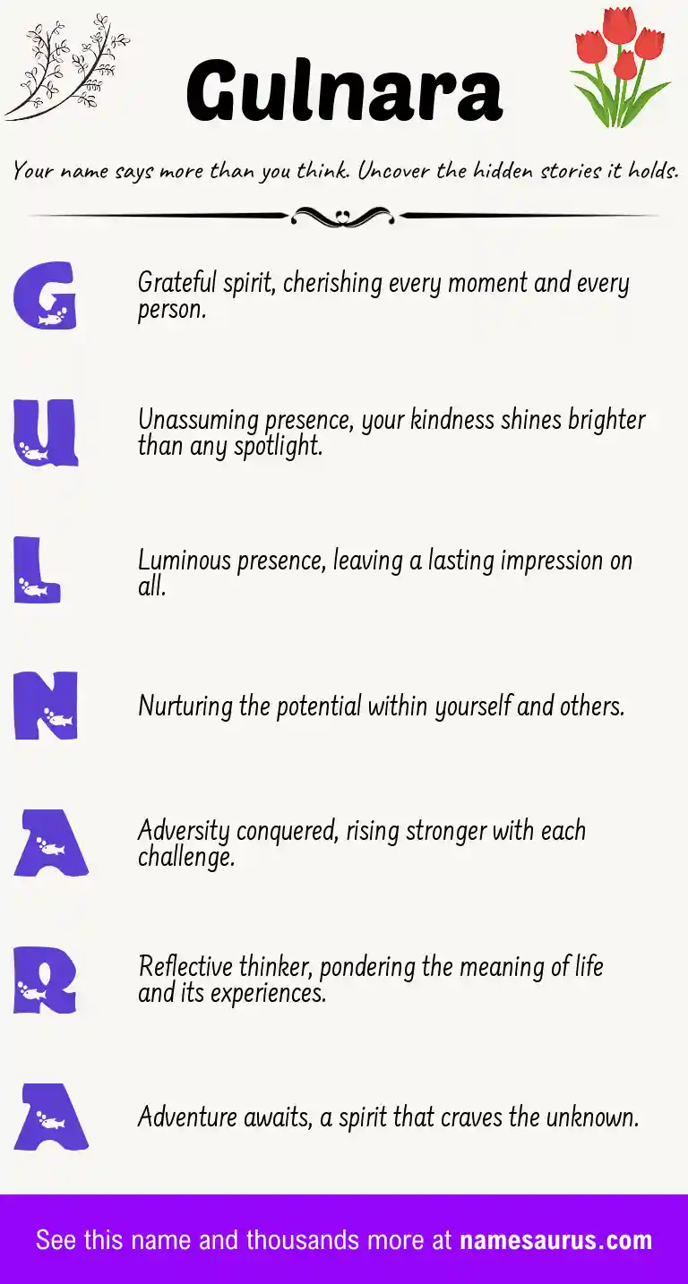 Acrostic poem about Gulnara.