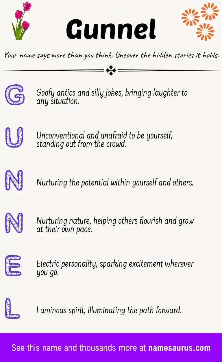 Acrostic poem about Gunnel.