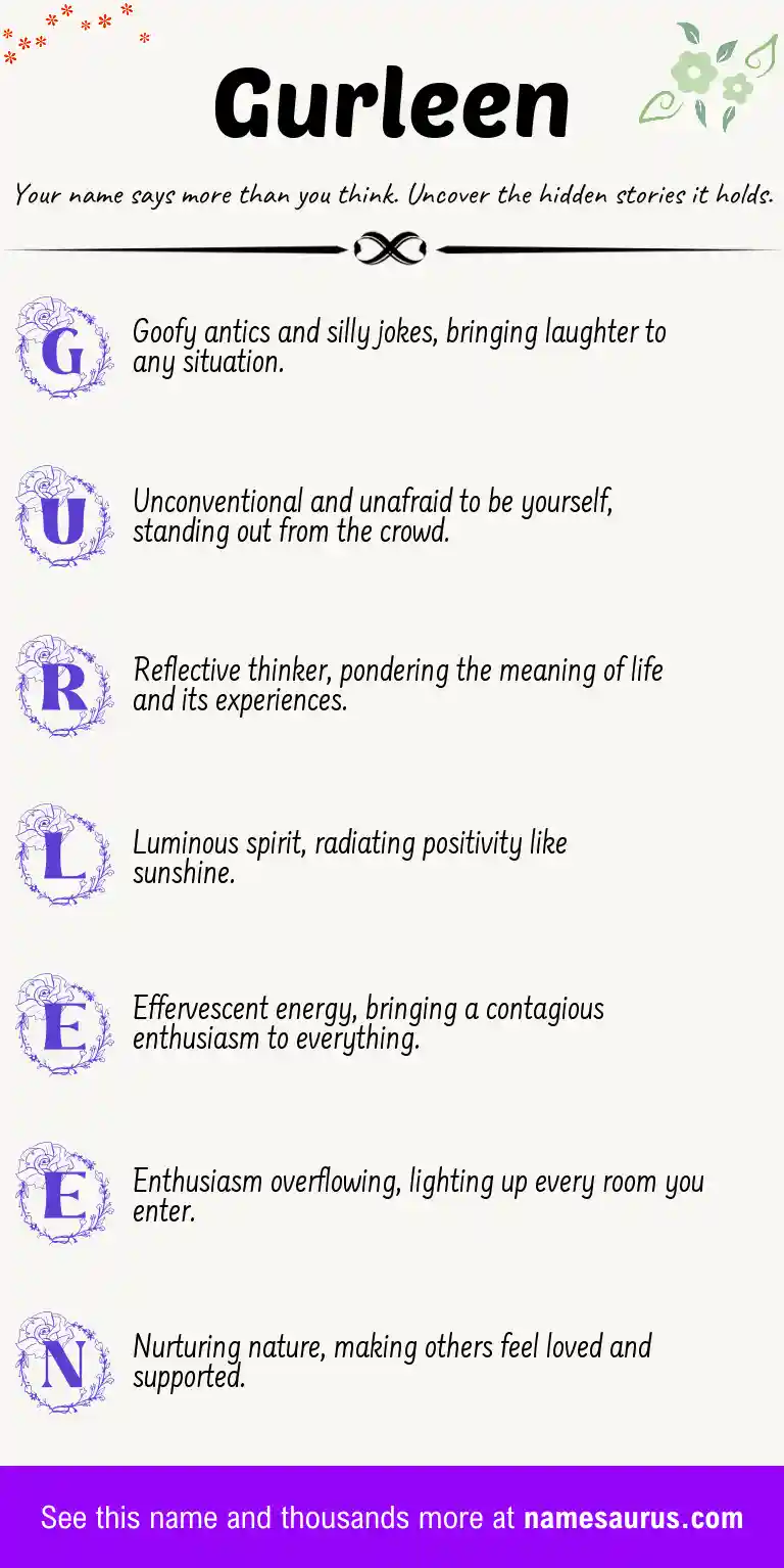 Acrostic poem about Gurleen.
