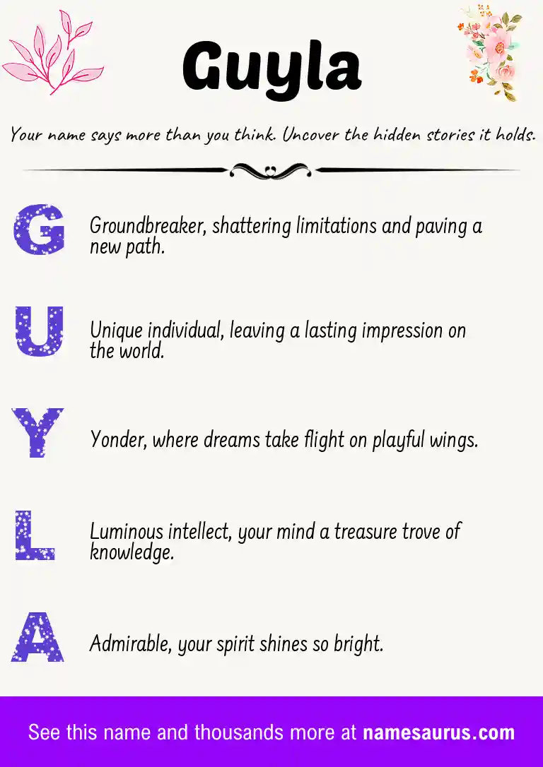 Acrostic poem about Guyla.