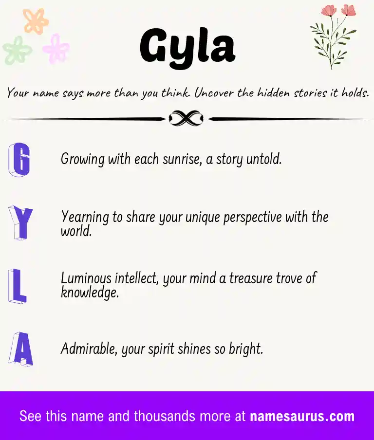 Acrostic poem about Gyla.