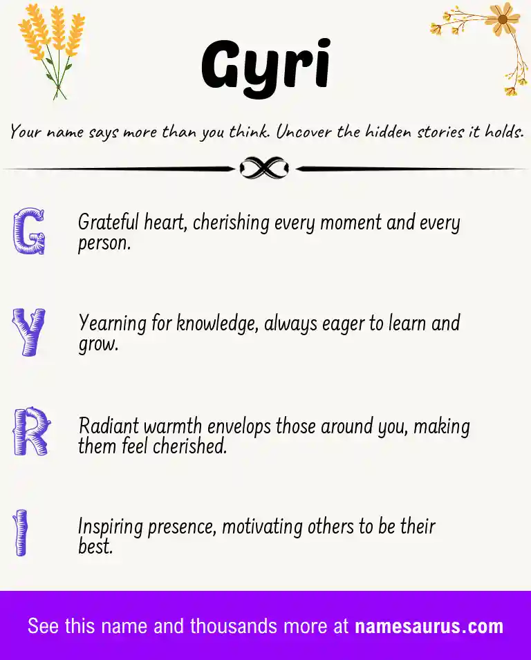 Acrostic poem about Gyri.