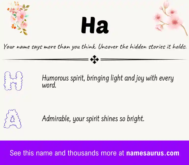 Acrostic poem about Ha.