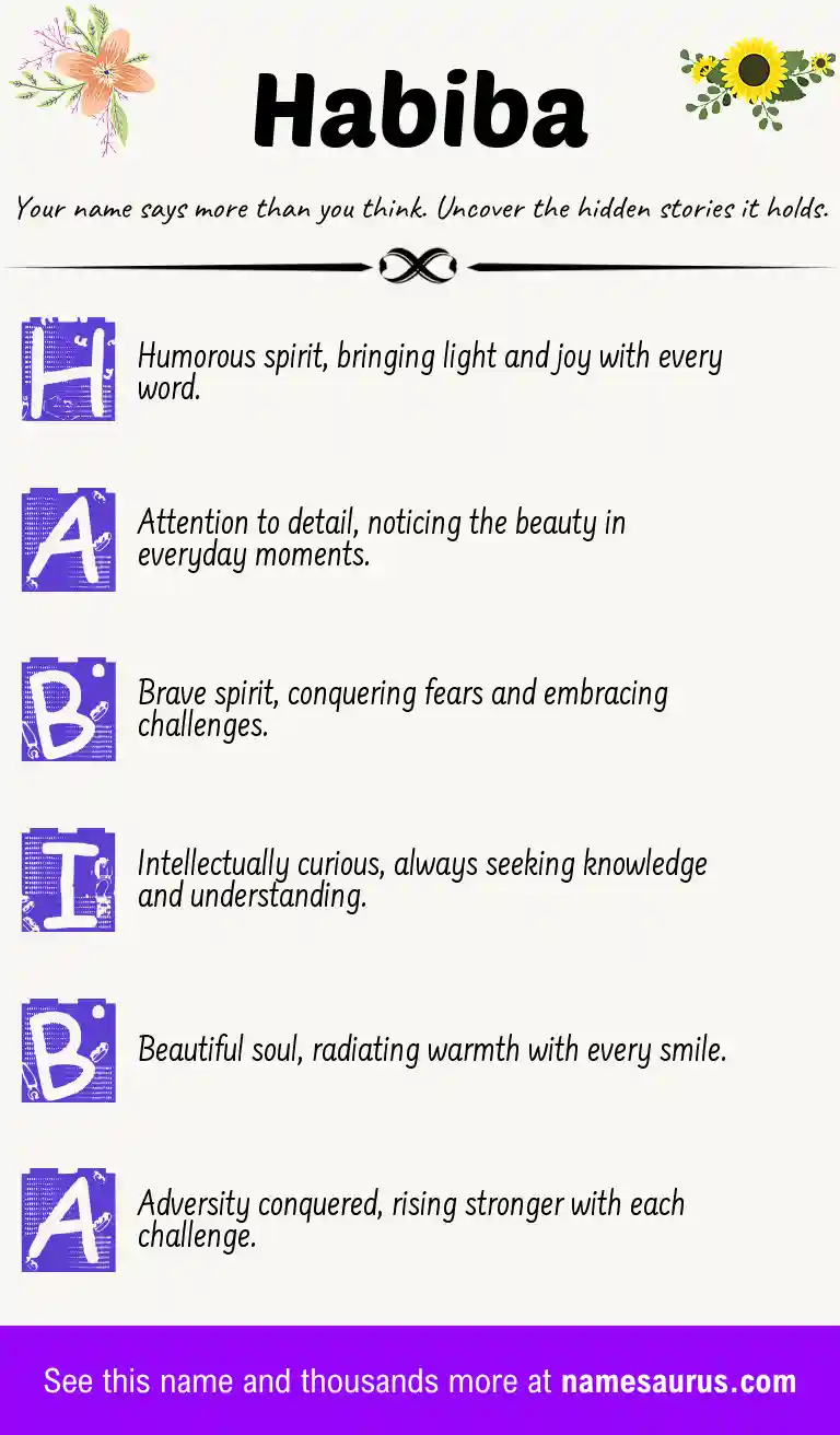 Acrostic poem about Habiba.
