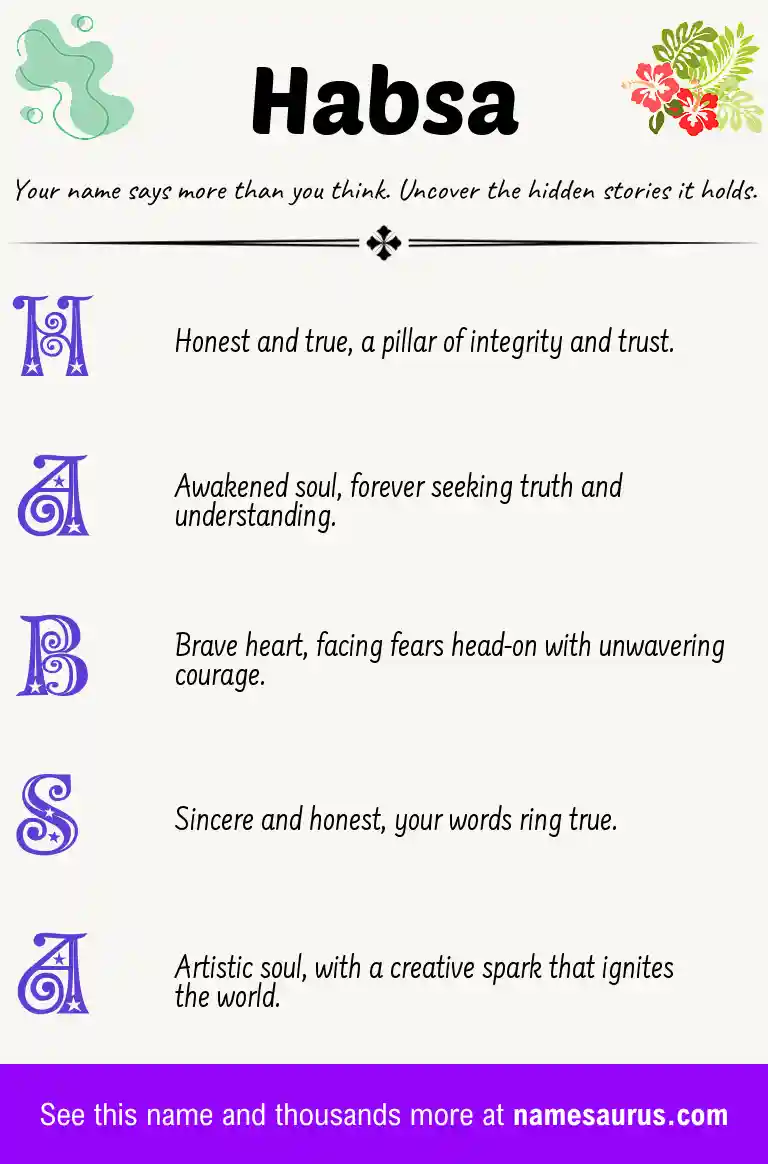 Acrostic poem about Habsa.