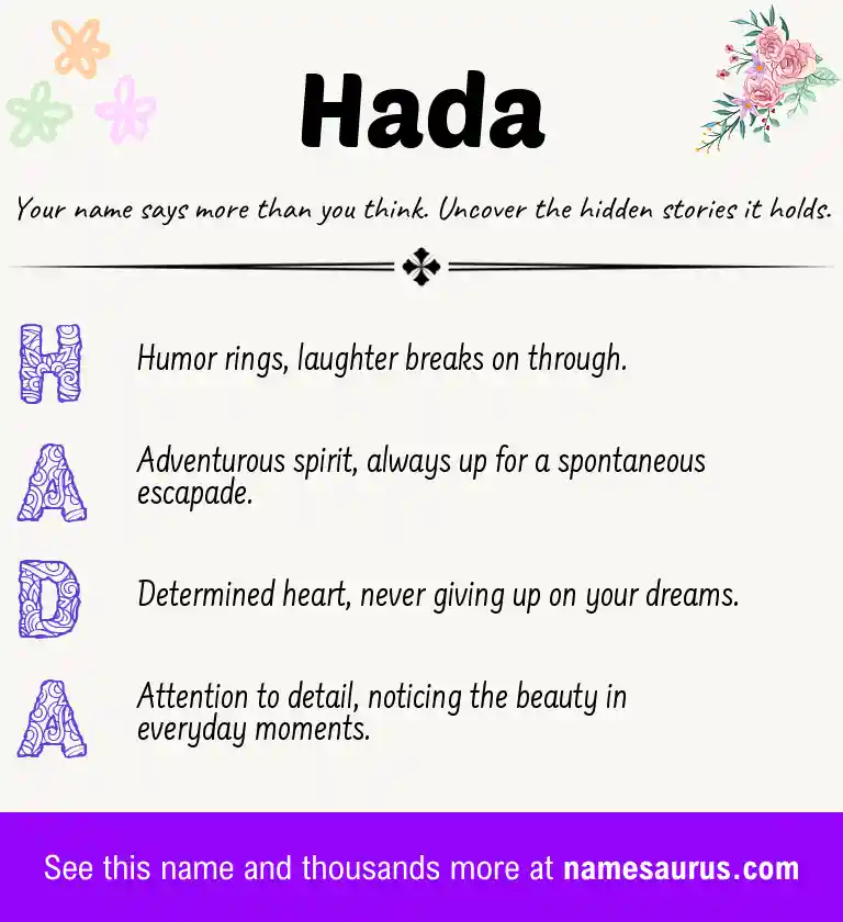 Acrostic poem about Hada.