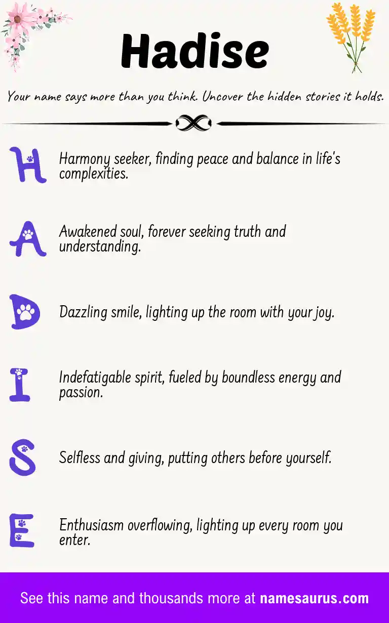 Acrostic poem about Hadise.