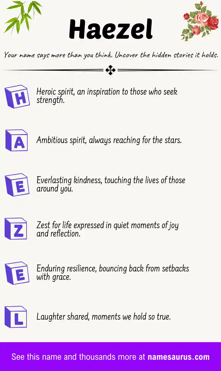 Acrostic poem about Haezel.