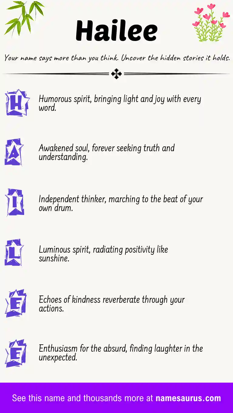 Acrostic poem about Hailee.