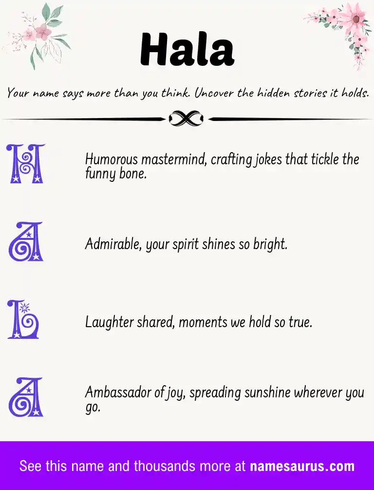 Acrostic poem about Hala.