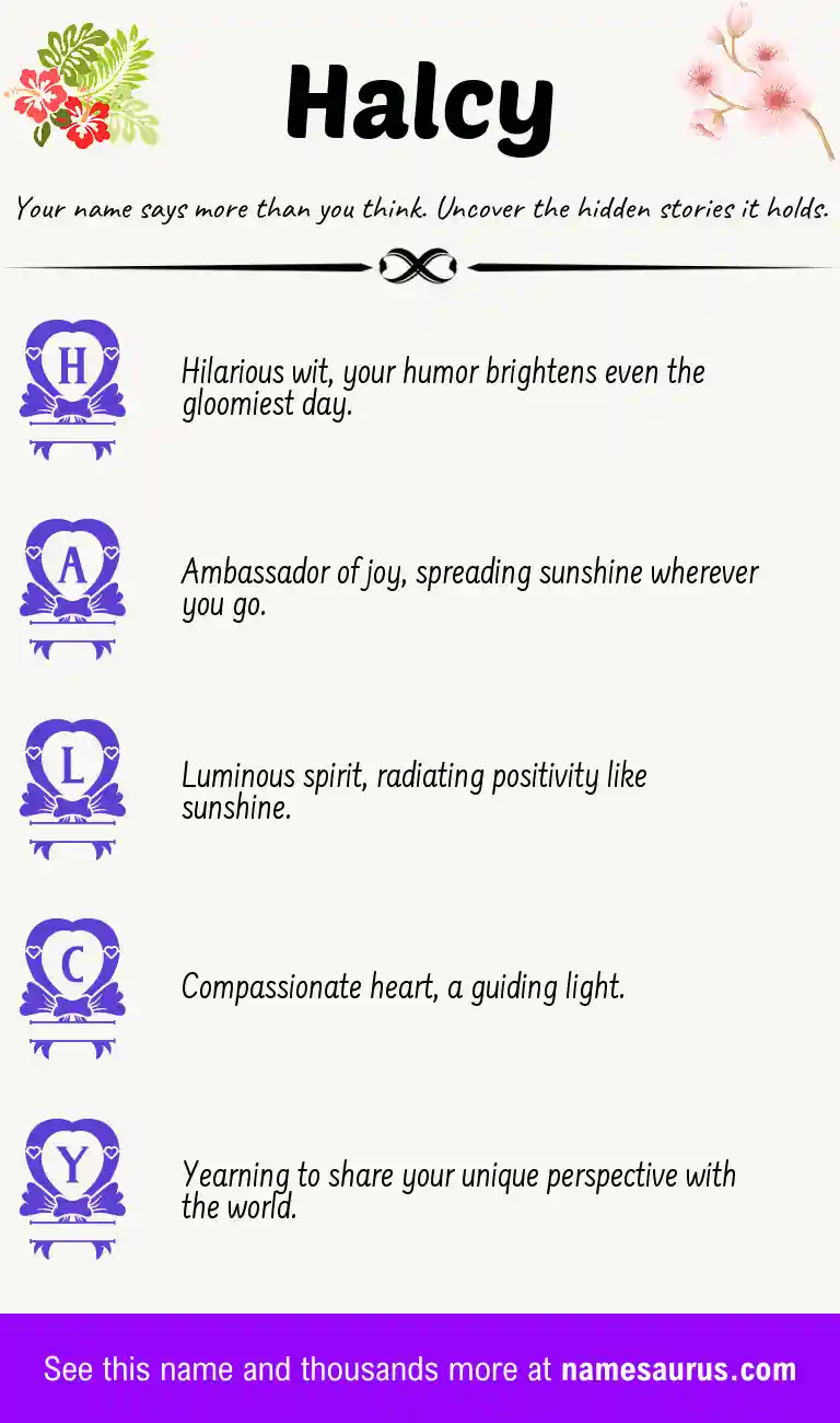 Acrostic poem about Halcy.