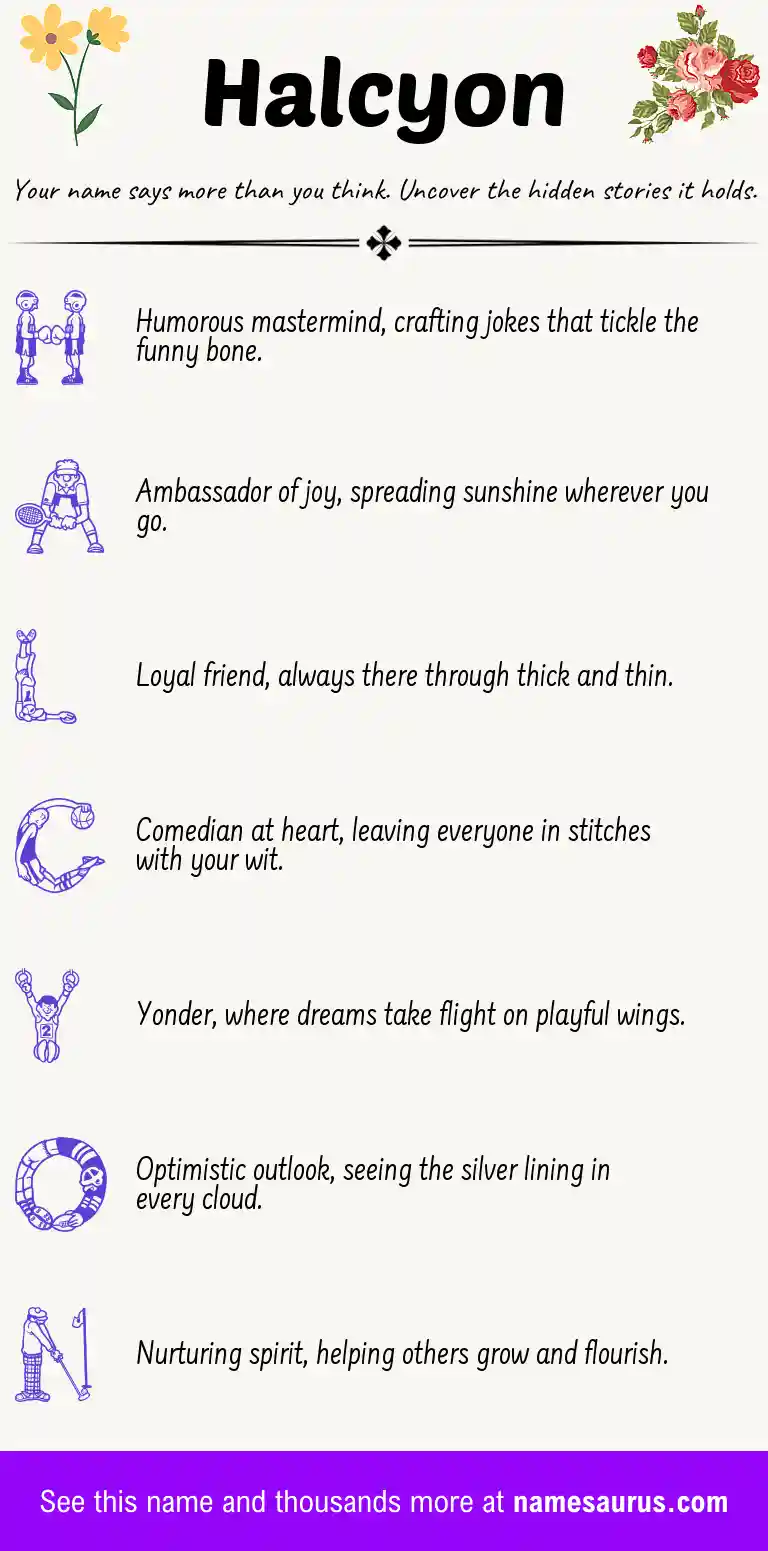 Acrostic poem about Halcyon.