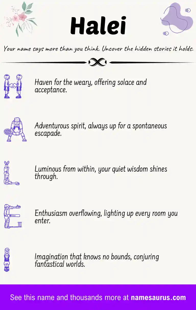Acrostic poem about Halei.