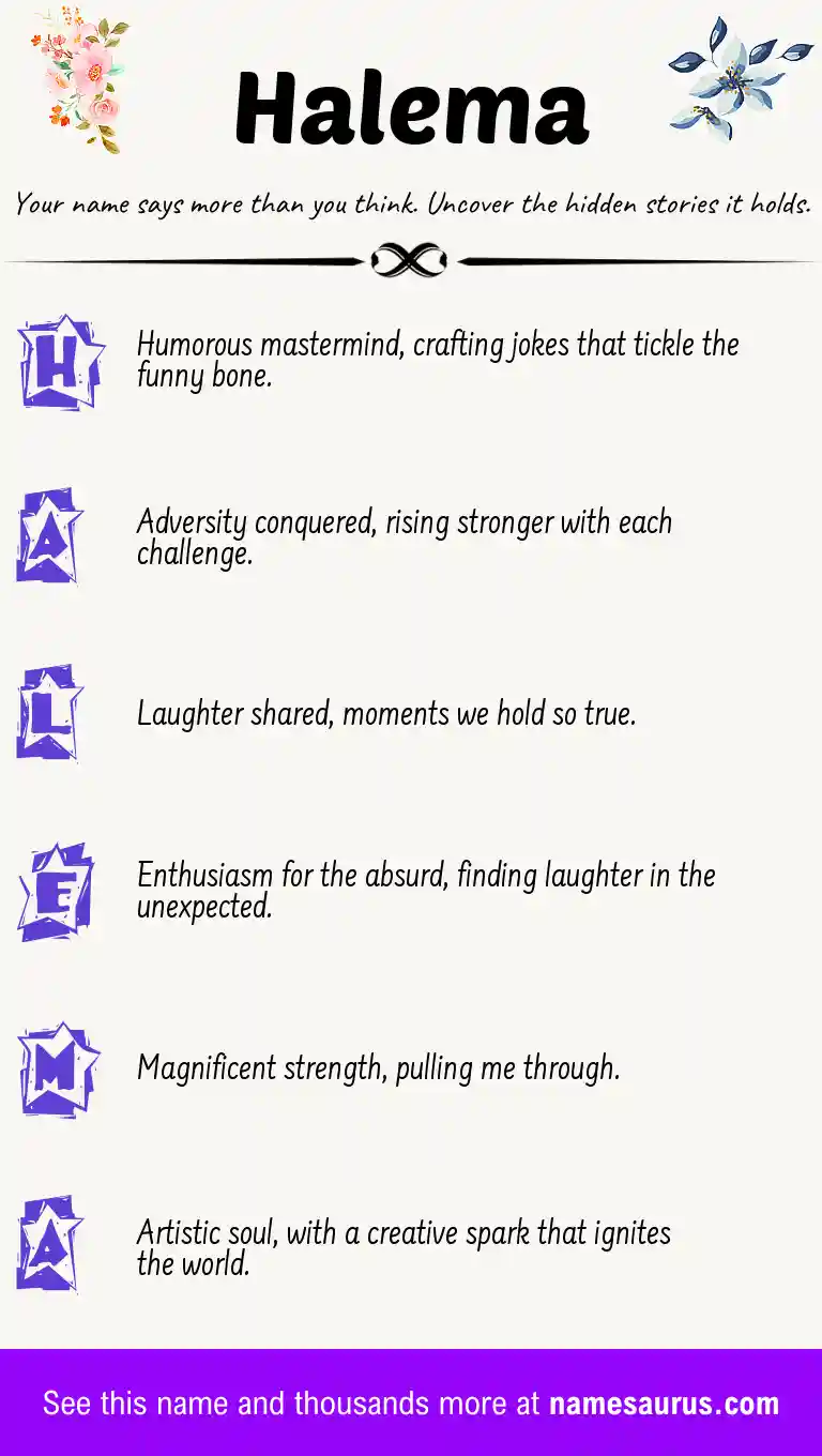 Acrostic poem about Halema.