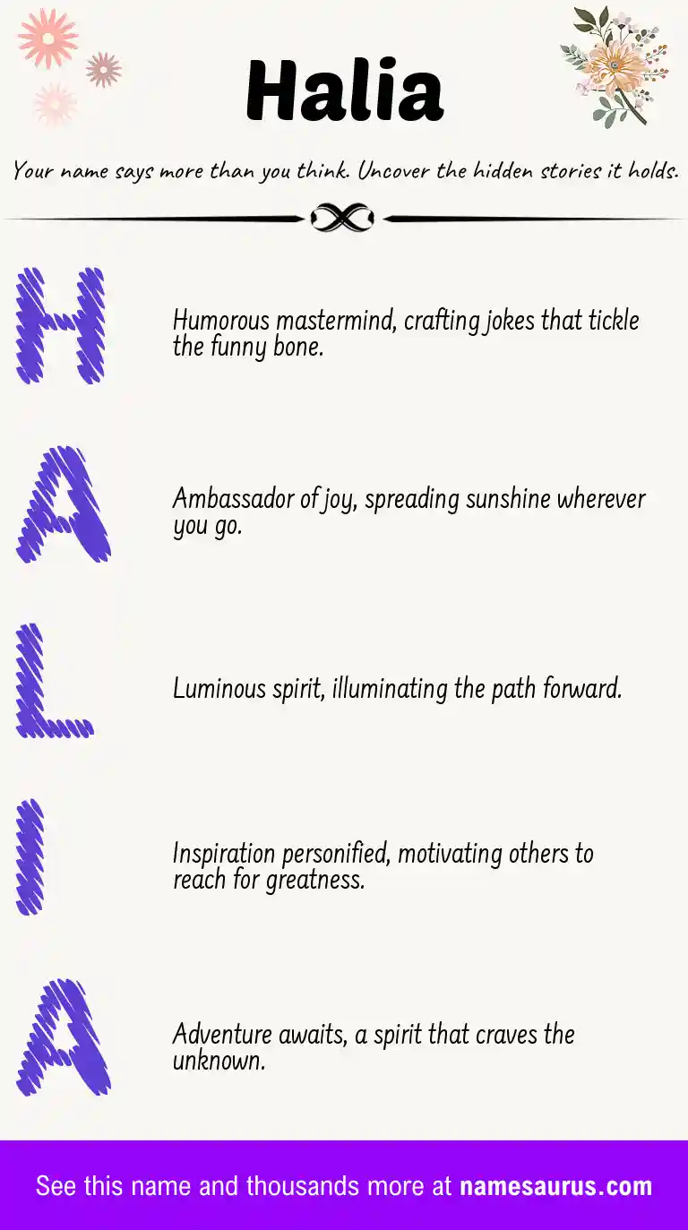 Acrostic poem about Halia.