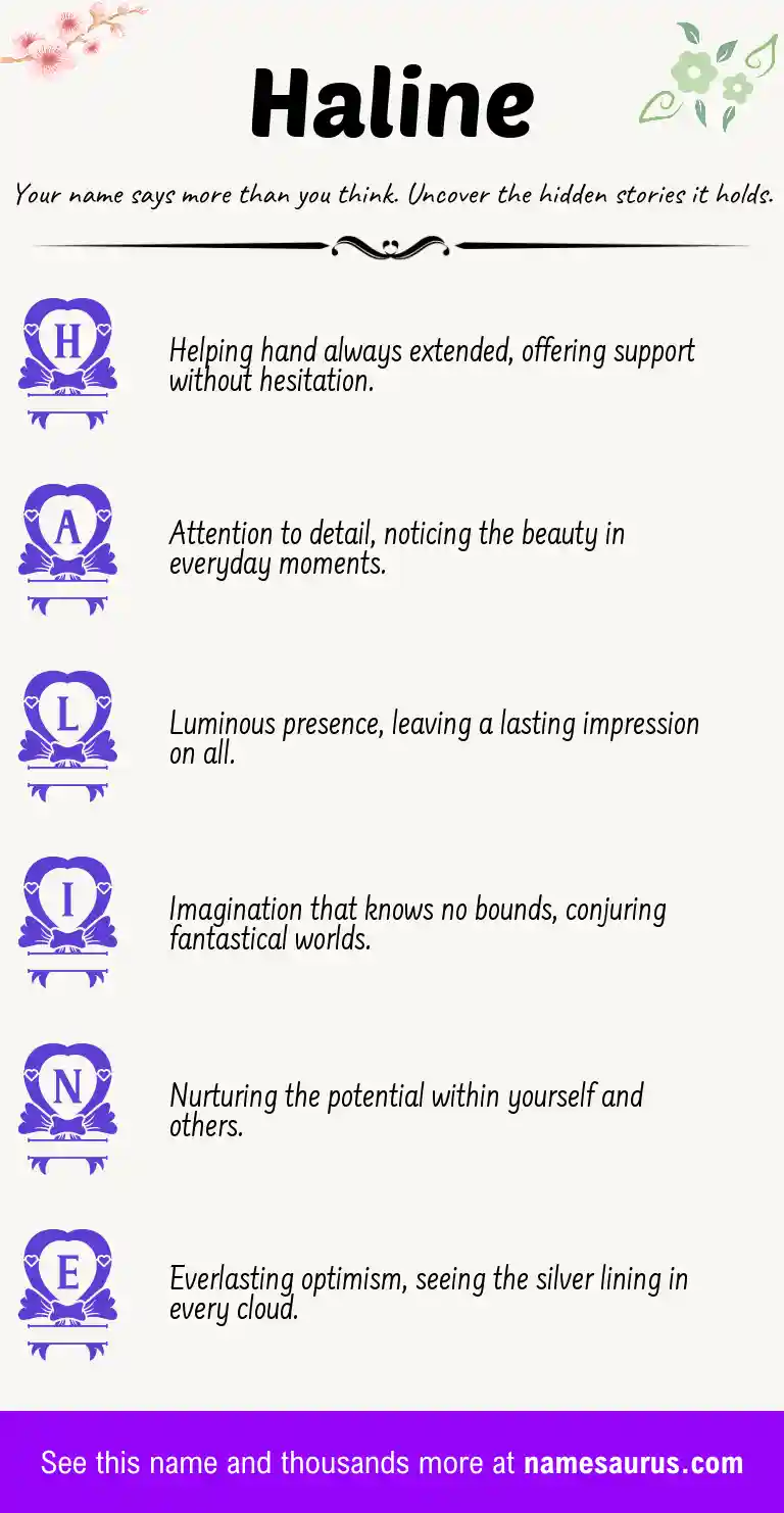 Acrostic poem about Haline.
