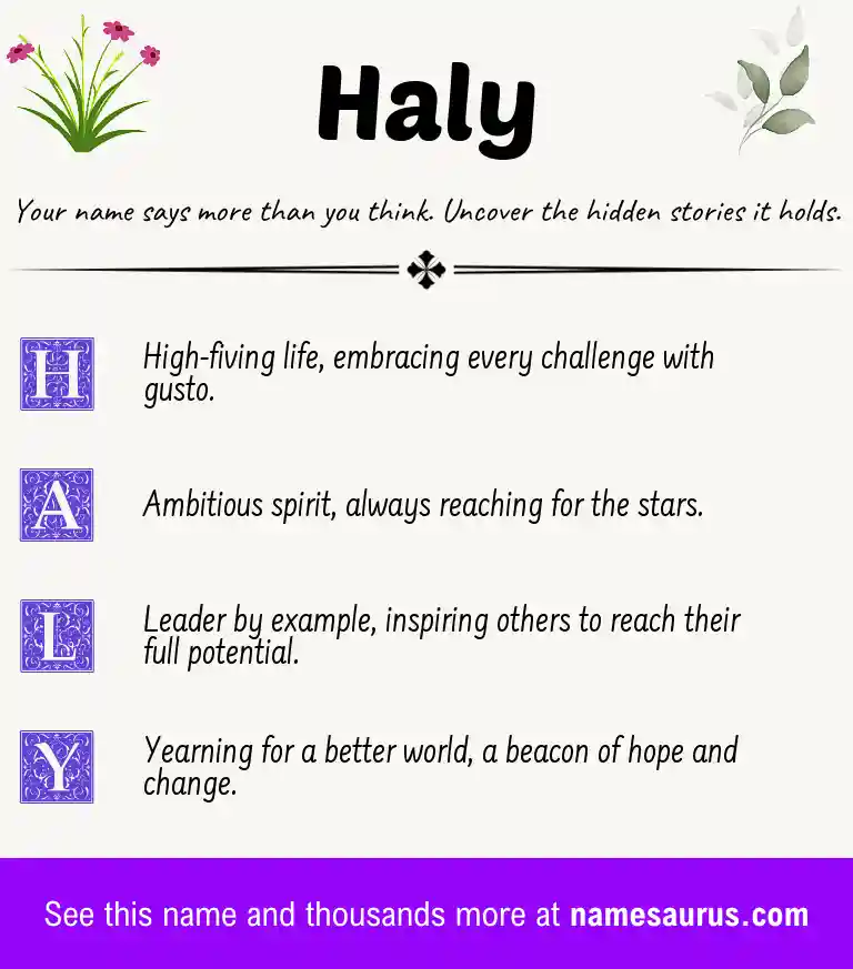 Acrostic poem about Haly.