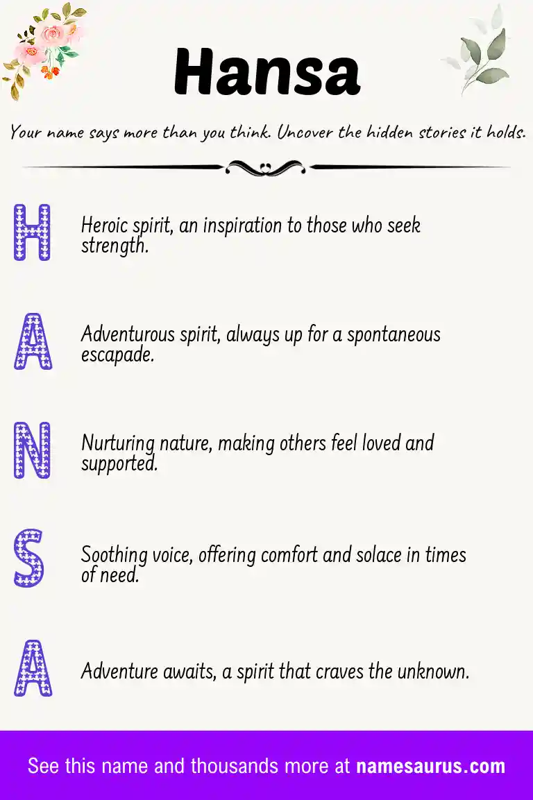 Acrostic poem about Hansa.