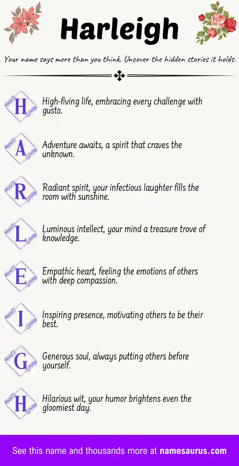 Acrostic poem about Harleigh.