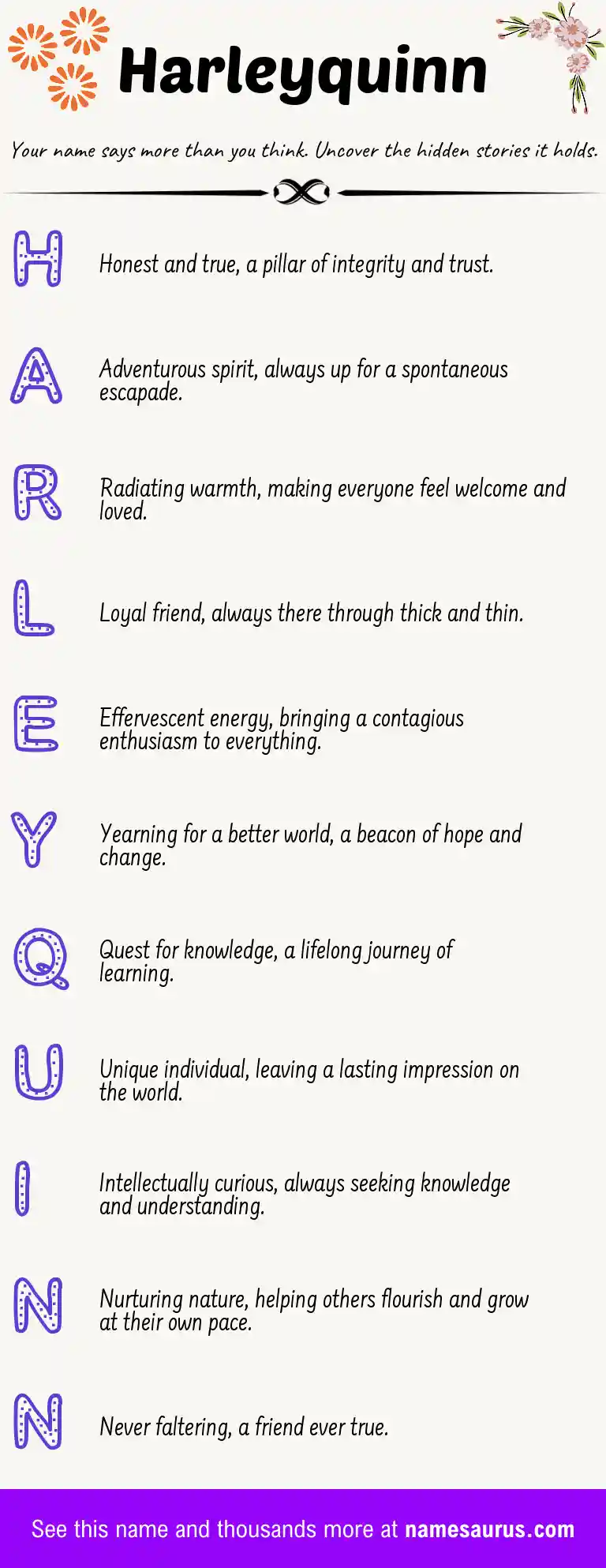 Acrostic poem about Harleyquinn.
