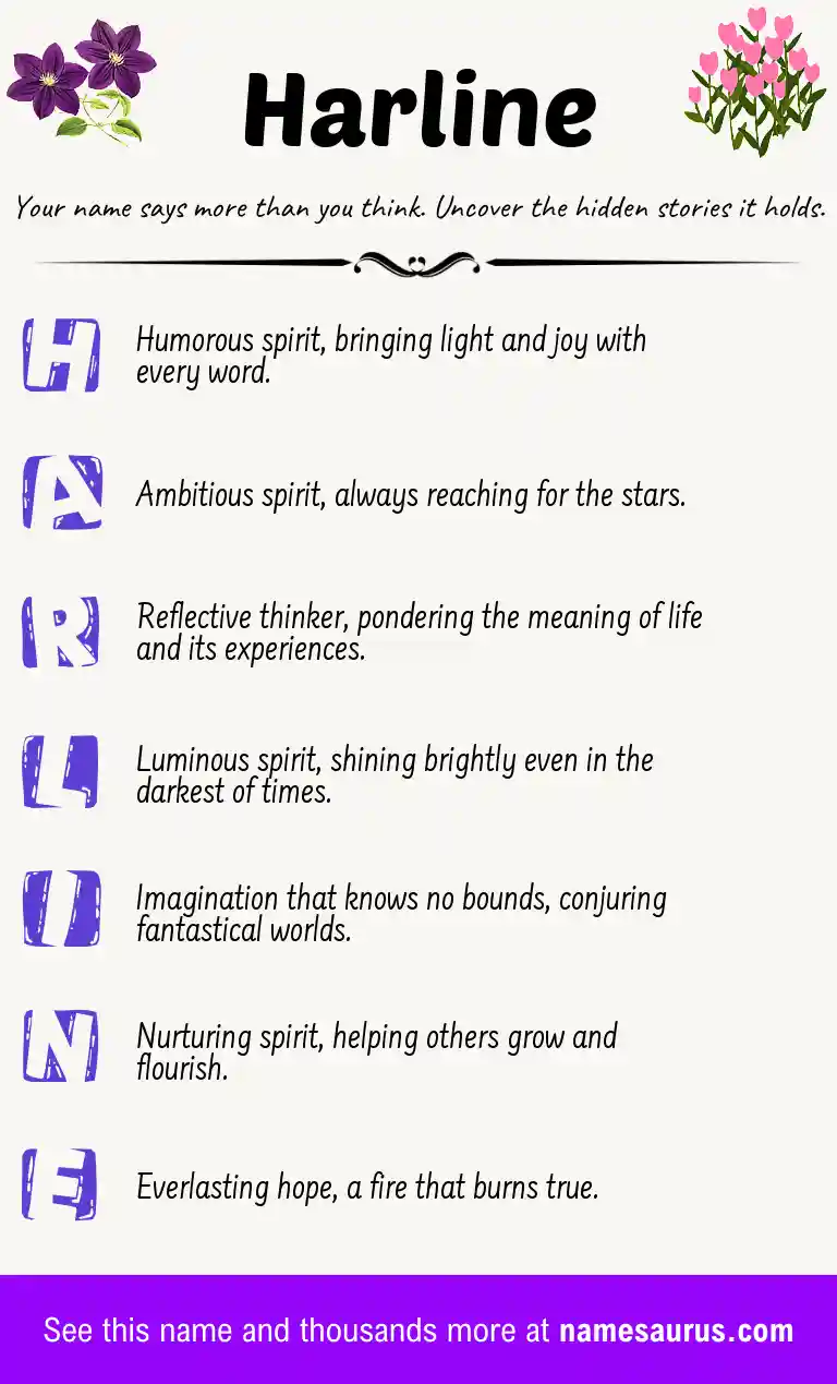 Acrostic poem about Harline.