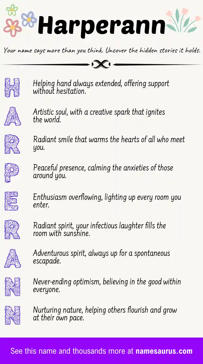 Acrostic poem about Harperann.