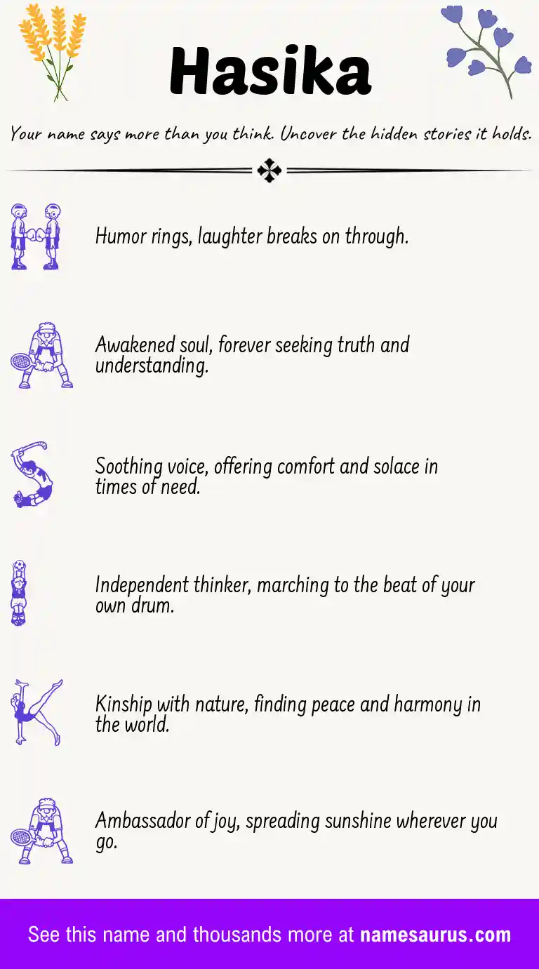 Acrostic poem about Hasika.