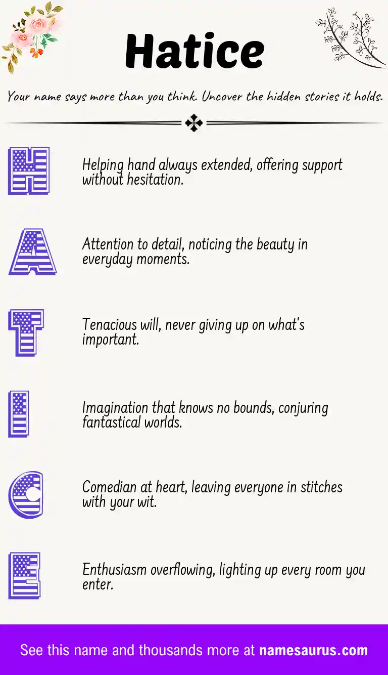 Acrostic poem about Hatice.