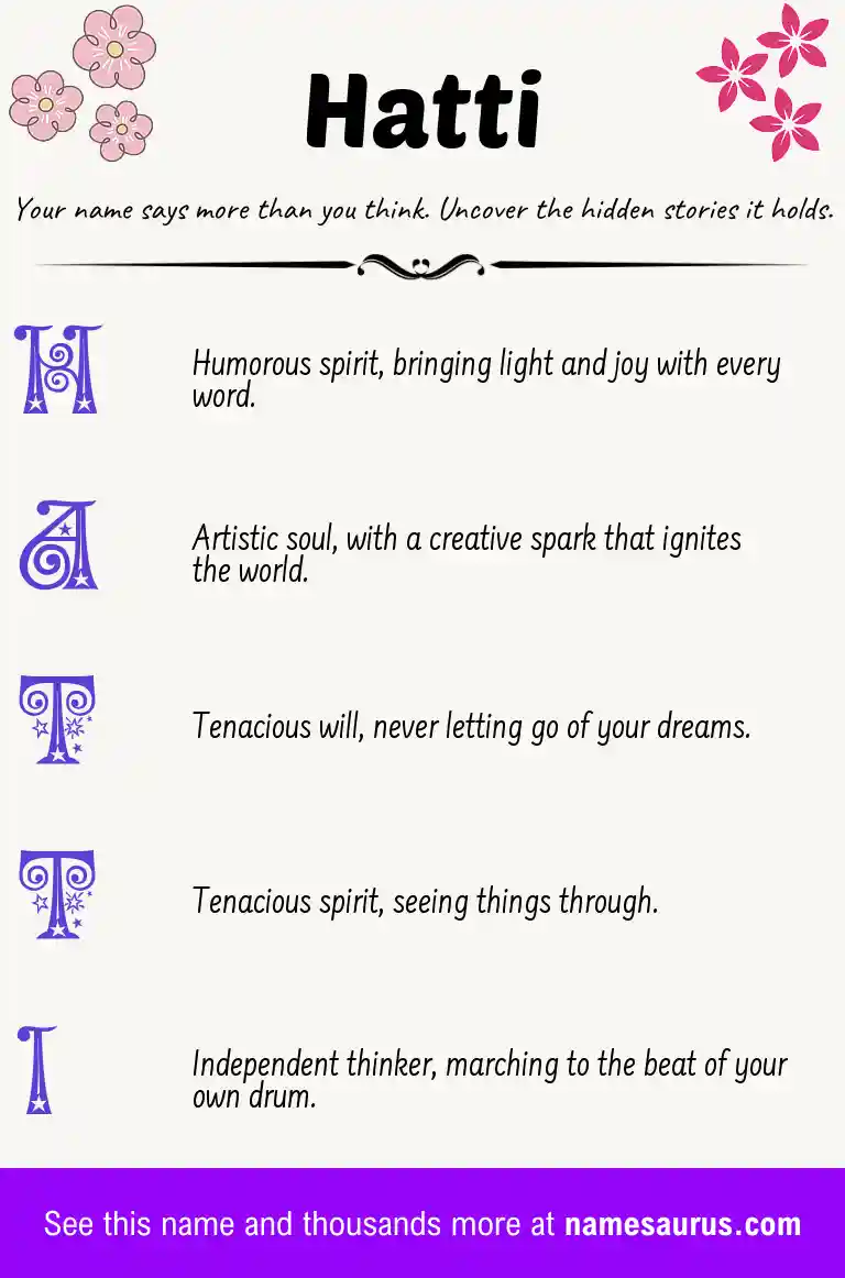 Acrostic poem about Hatti.