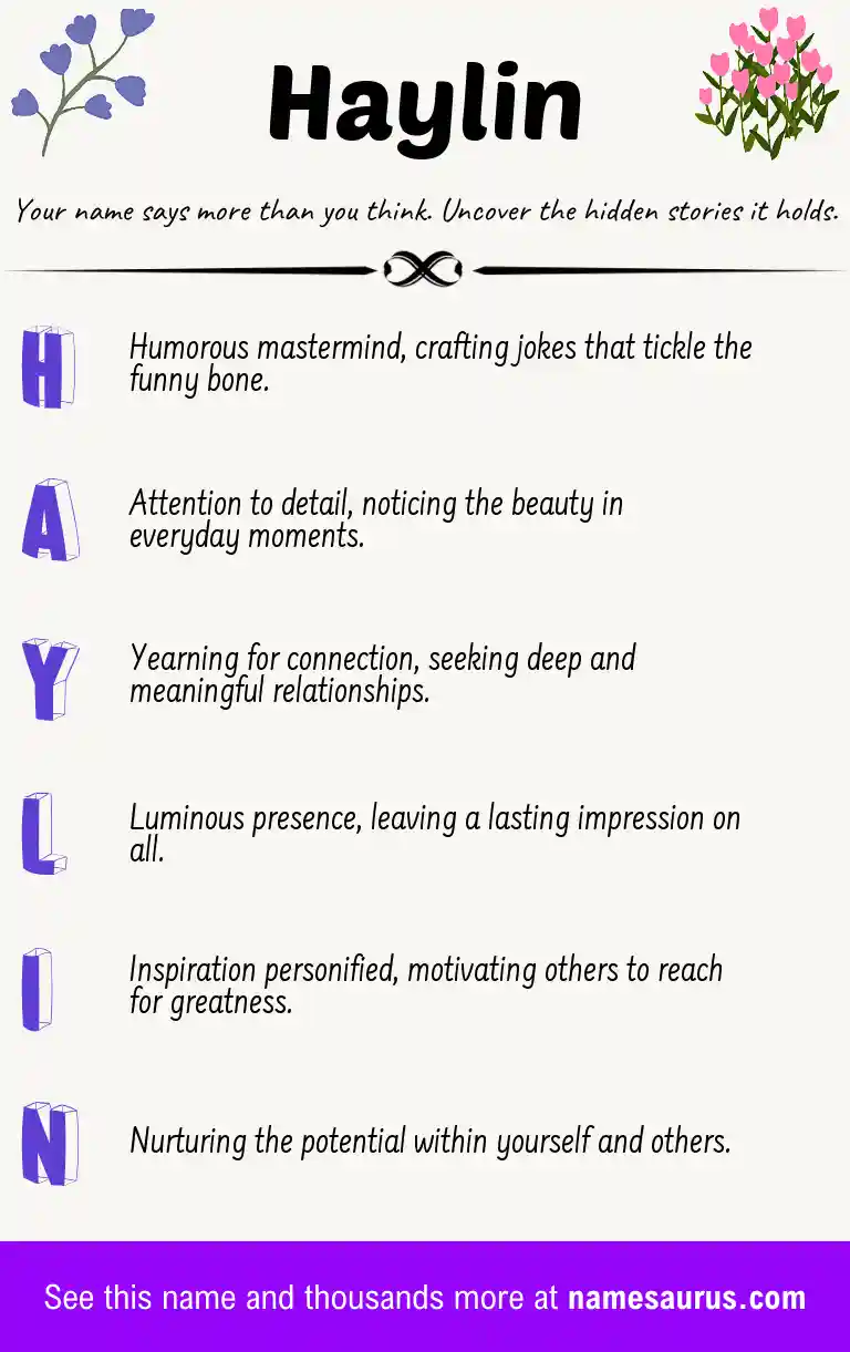 Acrostic poem about Haylin.