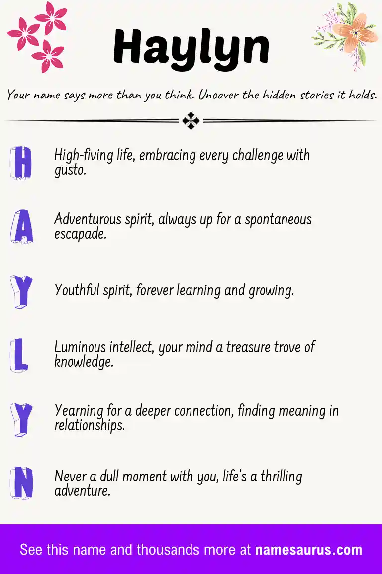 Acrostic poem about Haylyn.