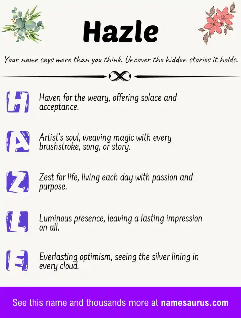 Acrostic poem about Hazle.