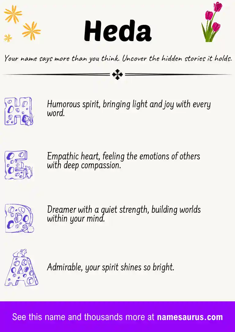Acrostic poem about Heda.