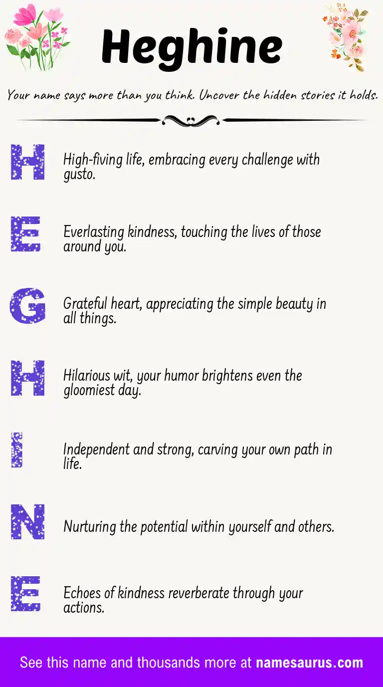 Acrostic poem about Heghine.