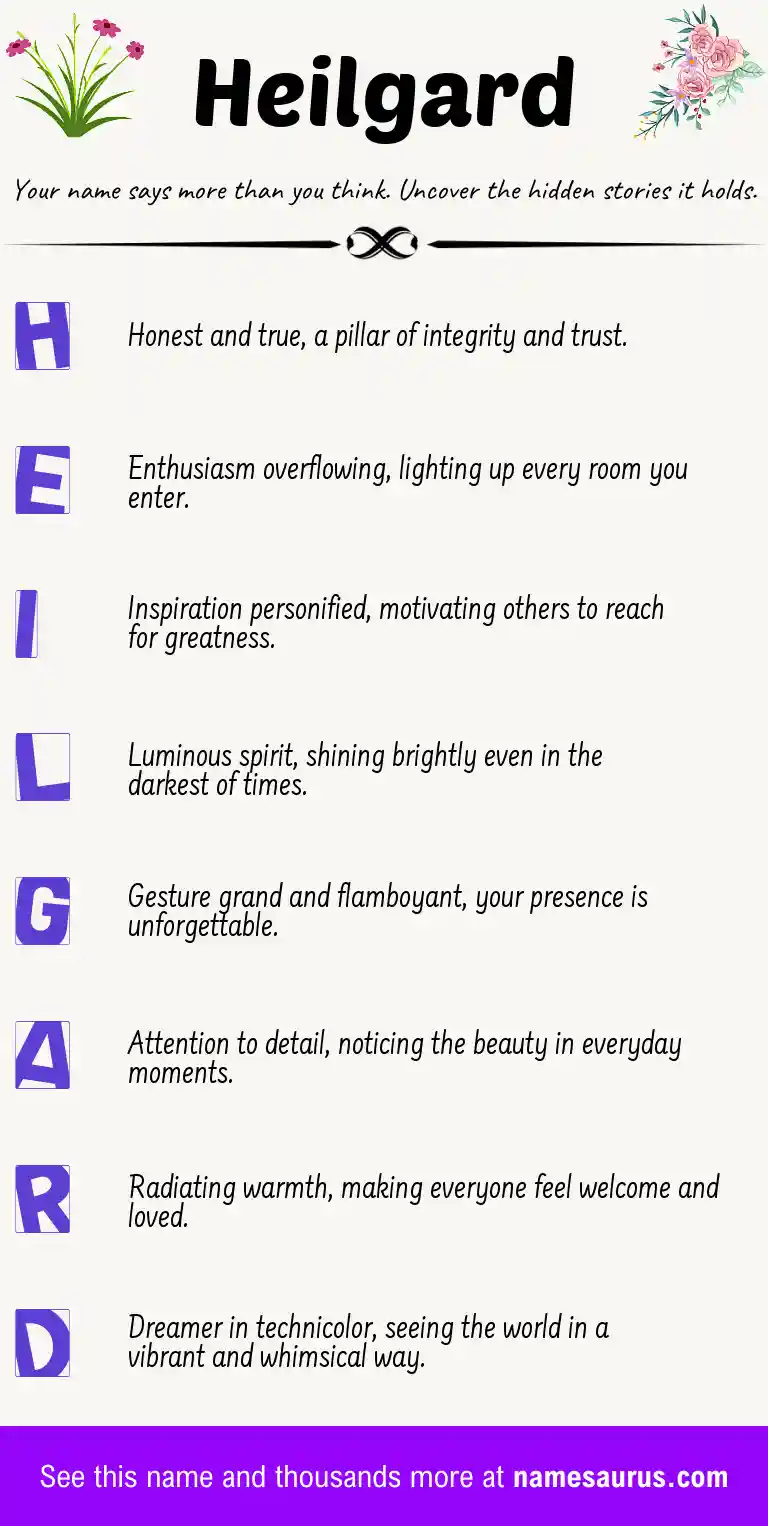 Acrostic poem about Heilgard.
