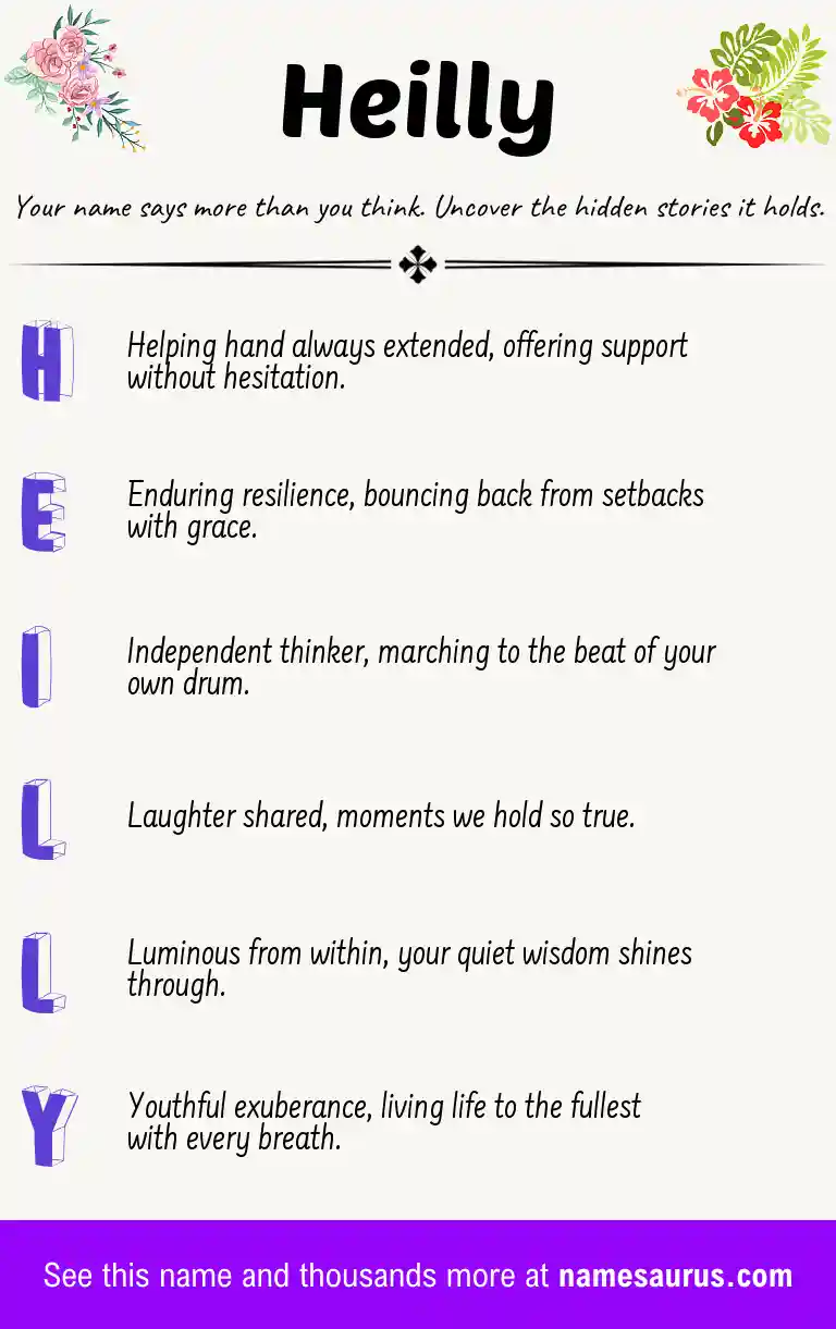Acrostic poem about Heilly.