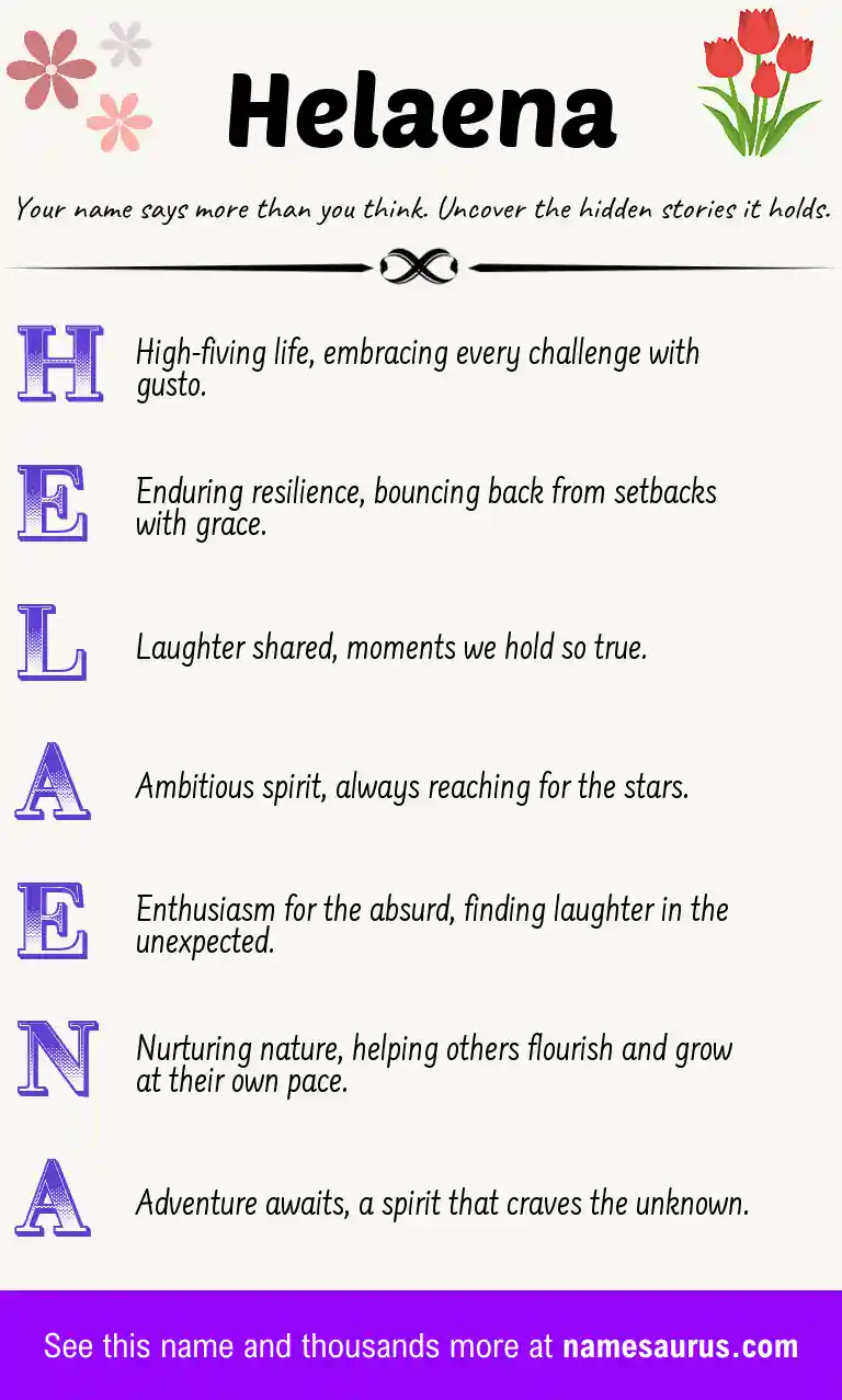 Acrostic poem about Helaena.