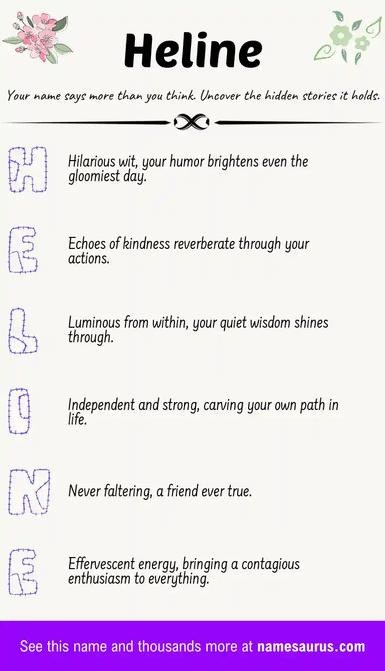 Acrostic poem about Heline.