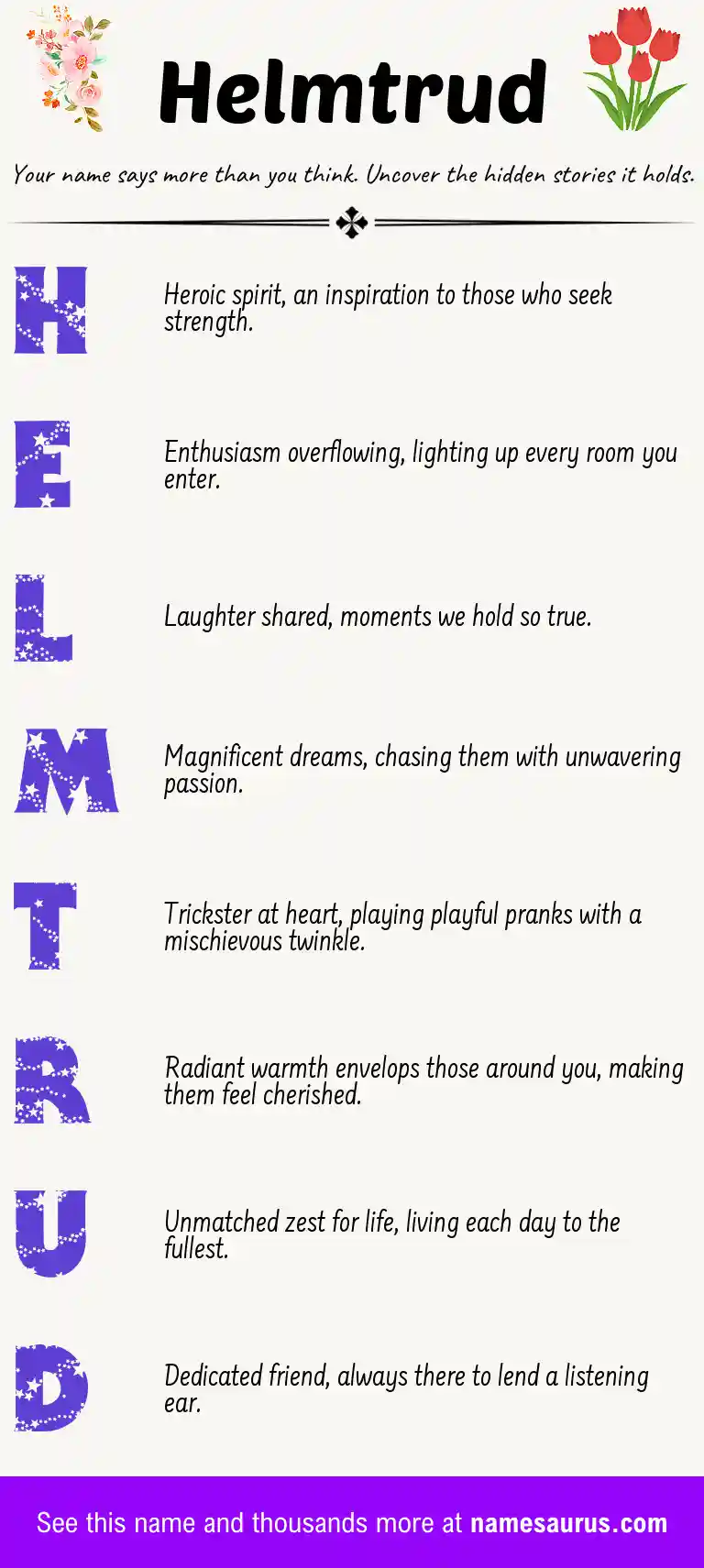Acrostic poem about Helmtrud.