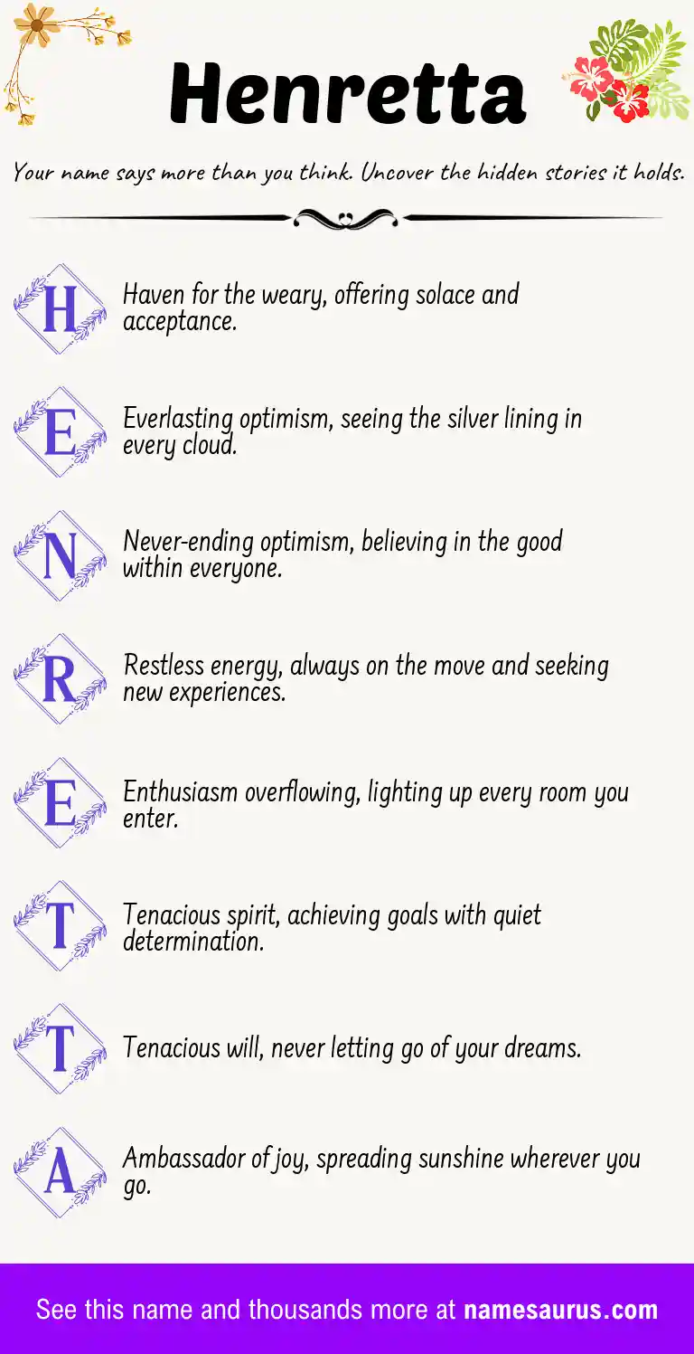 Acrostic poem about Henretta.