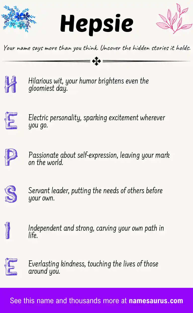 Acrostic poem about Hepsie.