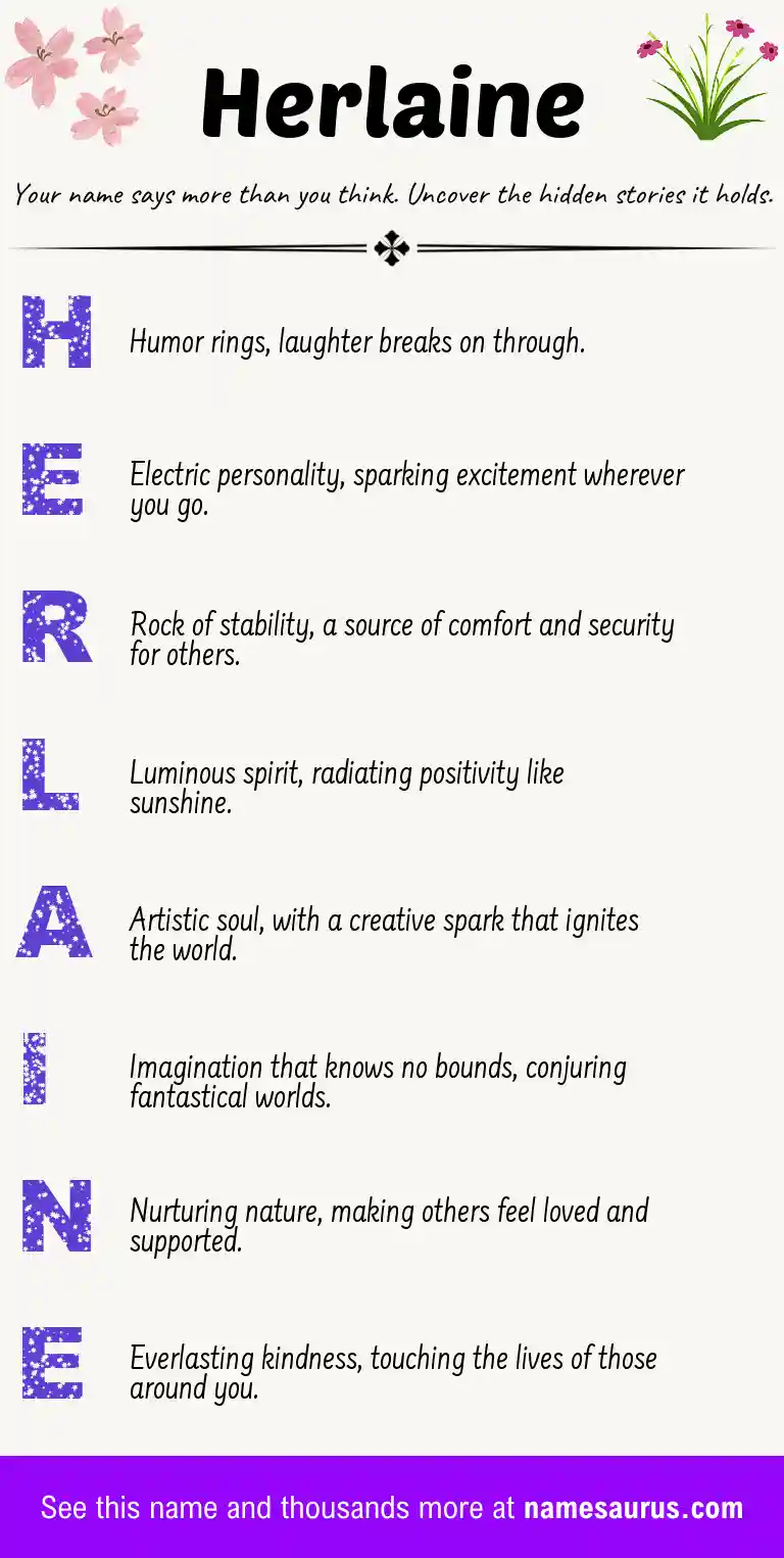Acrostic poem about Herlaine.