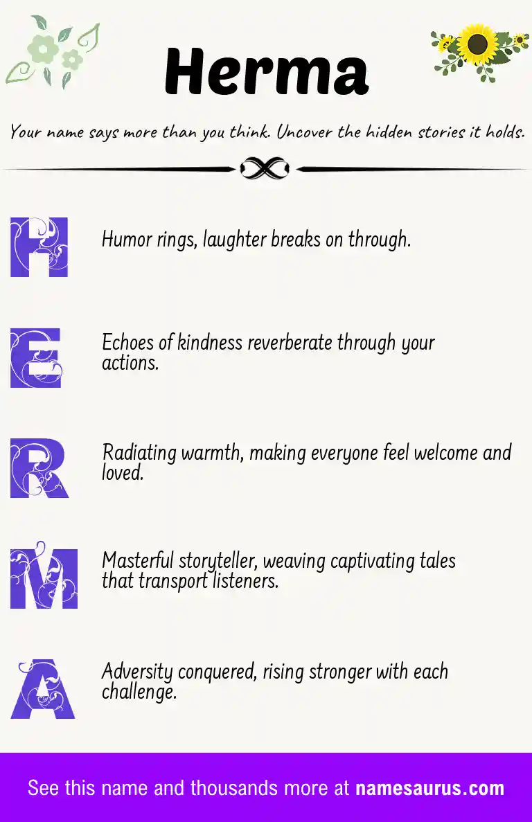 Acrostic poem about Herma.
