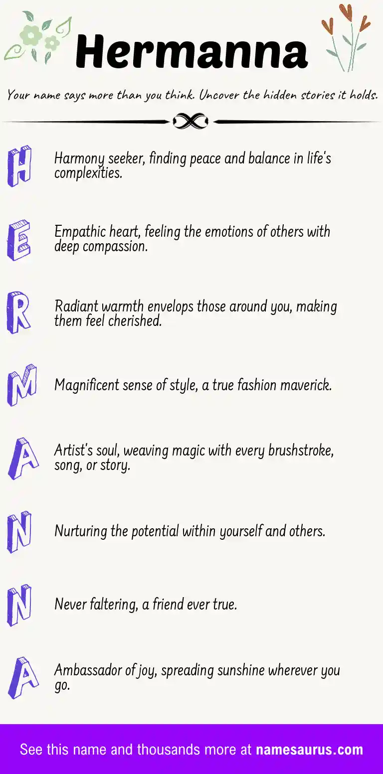 Acrostic poem about Hermanna.