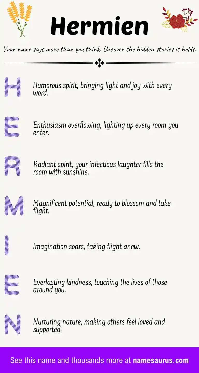 Acrostic poem about Hermien.