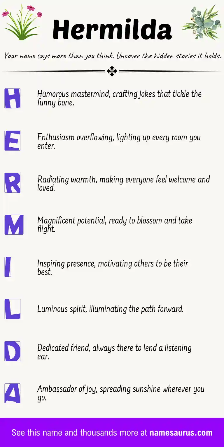 Acrostic poem about Hermilda.