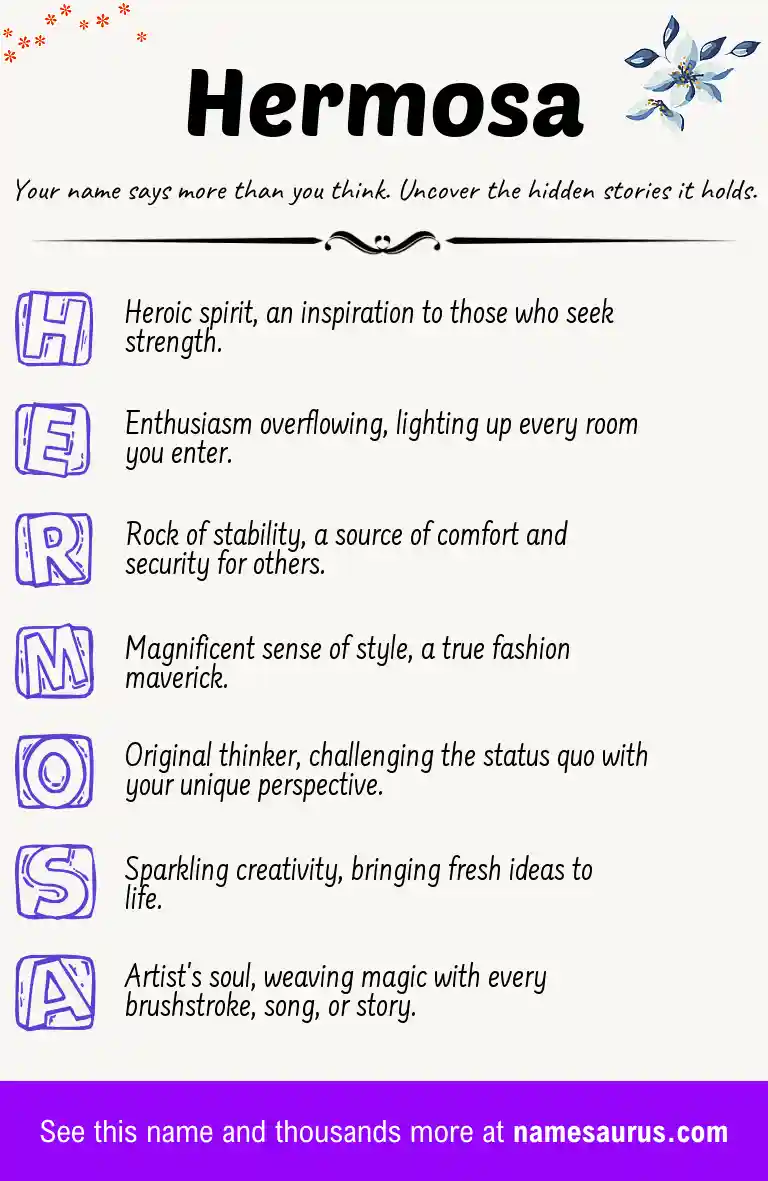 Acrostic poem about Hermosa.