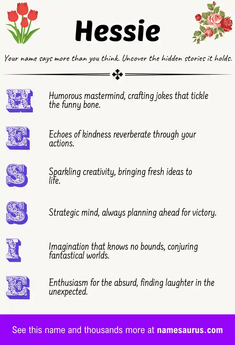 Acrostic poem about Hessie.