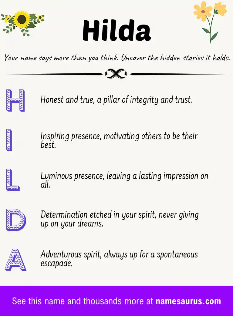 Acrostic poem about Hilda.